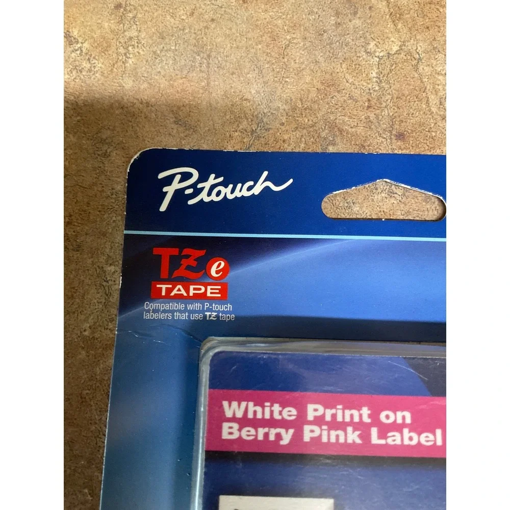 Brother P-Touch TZe-MQP35 Label Tape White on Berry Pink 1/2
